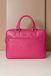 D'Arienzo Cartable 24 heures en Cuir Fuchsia serviette d'ordinateur poche zippée, Taille Unique, Couleur Fuchsia