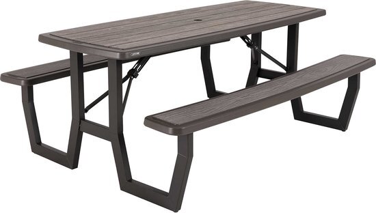 Lifetime picknicktafel Rough-Cut opvouwbaar bruin
