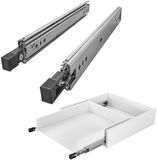VarioSlide SOTECH 1 paar VarioSlide KV2-100-H53-L850-EH ladegeleiders, 850 mm | met lock-in/lock-out-functie en zwarte hendel. Heavy-duty volledig uittrekbaar, draagvermogen tot 100 kg