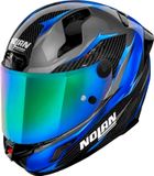 Nolan X-804 ST Ultra Carbon Veloce 348, casque intégral, couleur: Noir/Gris/Bleu, taille: XL