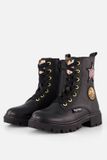 Muyters Rock Veterboots Zwart Leer - Maat 33