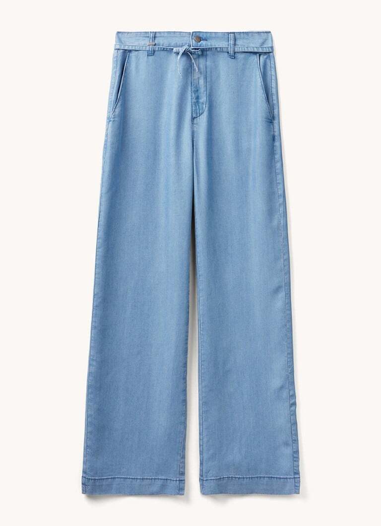 Benetton Benetton High waist loose fit pantalon van chambray