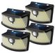 Lampe solaire murale avec 120 LED, détecteur de mouvement, protection IP65, set de 4 pièces