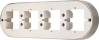 Icecat Décoration murale, porcelaine, cadre rétro, 4 pièces, modèle PR1, couleur grisbeige