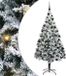 vidaXL Kunstkerstboom Wit 210 cm PVC en Staal en Kunststof