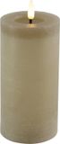 Countryfield Lyon LED kaars/stompkaars - beige - D7,5 x H15 cm - timer