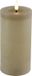 Countryfield Lyon LED kaars/stompkaars - beige - D7,5 x H15 cm - timer