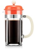 Bodum CAFFETTIERA Cafetière à piston 1L Beige, Orange, Acier inoxydable, Transparent