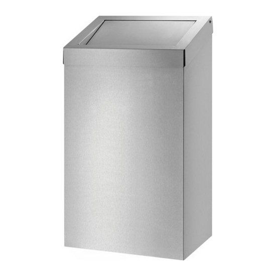 Dutch Bins afvalbak RVS gesloten 50 liter