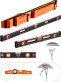 Vevor Torpedo Waterpas Set 4-Delig Meetgereedschap met Luchtbel 120/60/40/25cm