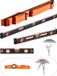 Vevor Torpedo Waterpas Set 4-Delig Meetgereedschap met Luchtbel 120/60/40/25cm