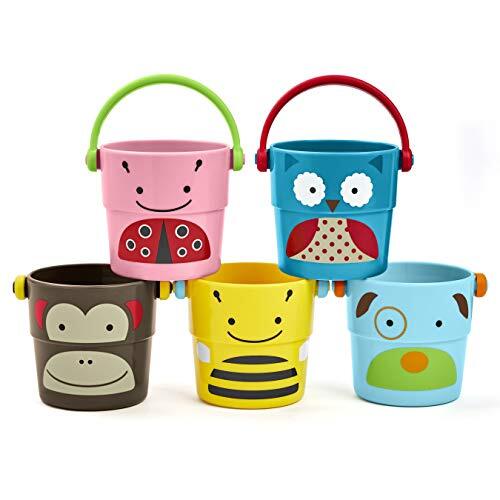 Skip Hop Zoo Bath Stack & Pour Buckets Badspeelgoed, kleine bekers om te stapelen