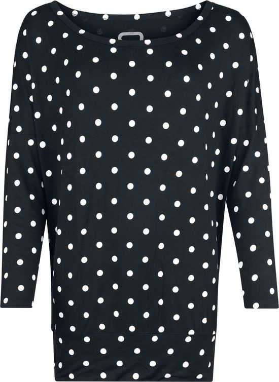 R.E.D. by EMP R.E.D. Rock-Engineered Design Zwart Shirt met Lange Mouwen en All-over Print - Dames - XXL