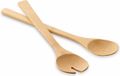 Merkloos / Sans marque Icecat Sla bestek/sla couvert setje - bamboe - 30 cm - Salade opscheplepels