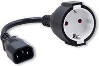 Qoltec Kabeladapter IEC 320 C14 naar Schuko 0,15M
