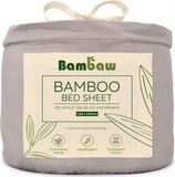Bambaw Luxe Bamboe Hoeslaken 160x200cm - Grijs