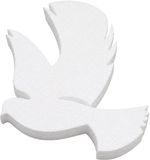 Bellatio Design Piepschuim vormen - duif - 1x - H20 x B16 cm - styropor hobby / DIY vorm - basis knutselfiguren