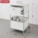 FLOORDIREKT Metalen Rek Concept Epure MK-145 - Rolcontainer Met 3 Verdiepingen, Lade & Legplanken - 40 x 75 x 40 cm - Wit