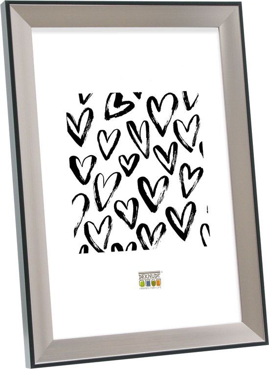 Deknudt Frames S45FD2 Fotolijst - 20x25 cm - Zilver/Zwart