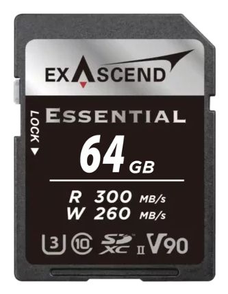 Exascend ESSENTIAL 64GB SDXC UHS-II V90 Memory Card