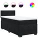 vidaXL Boxspringbed met matras, noir, une personne, velours