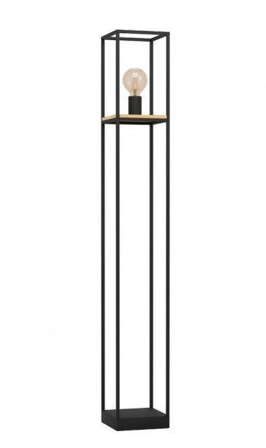 EGLO Libertad Vloerlamp - E27 - Zwart/Bruin - 128.5cm