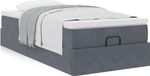 Maison Exclusive - Cadre de lit ottoman avec matelas, gris foncé, 90x200 cm, velours