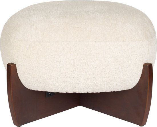 Dutchbone Emilius Poef/ Hocker Beige