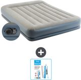 Intex Luchtbed - 2-Persoons - 152 x 203 x 30 cm - Grijs - Inclusief pomp en Reparatieset