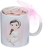 Mopec GD969.1 Communiemok voor meisjes, romantisch, 7 snoepjes in geschenkdoos, porselein