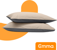 Emma Katoenen Kussenslopen 50x70 cm Wit & Beige