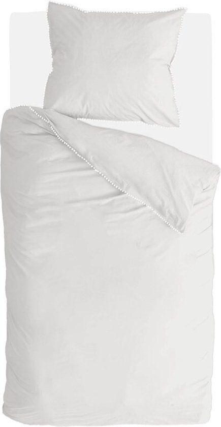Walra Pretty Pom Pom Dekbedovertrek - 140x220 - Naturel
