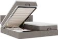 vidaXL Lit coffre avec matelas et LED 160x200cm Tissu Taupe