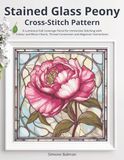 Stained Glass Peony Cross Stitch Pattern