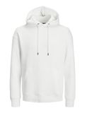 JACK & JONES Star basic sweat hood regular fit - heren hoodie katoenmengsel met capuchon - offwit