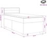 vidaXL Lit plateforme avec matelas et LED Bleu 100 x 200 cm Tissu