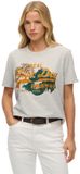 Superdry Tokyo T-shirt met vintage logo en relaxte pasvorm Dames T-shirts Glacier Grey Marl