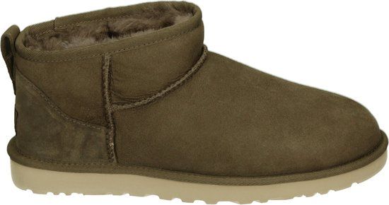 UGG CLASSIC ULTRA MINI M - Dames laarzen Heren Vachtlaarzen Heren laarzen - Kleur: Taupe - Maat: 42