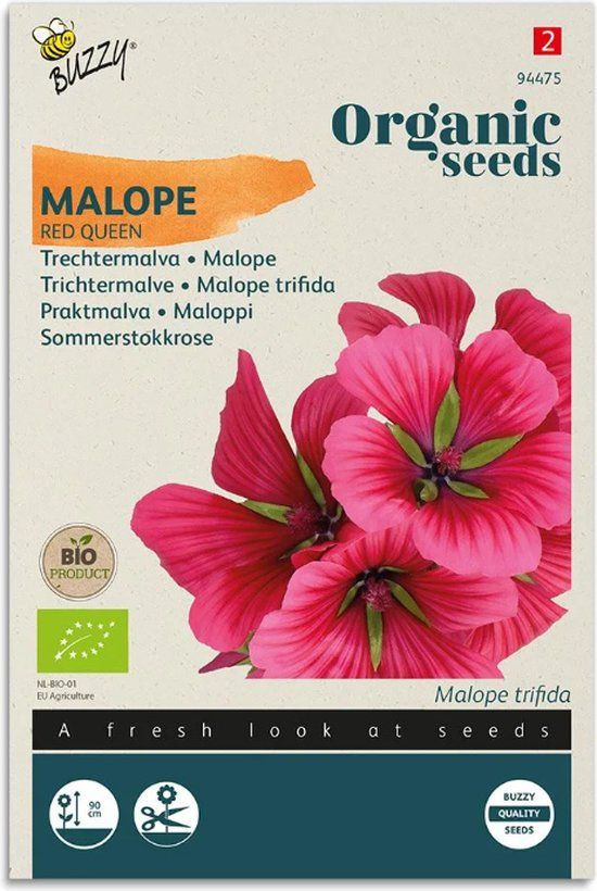 Tuinplus Buzzy Organic Malope Trechtermalva Red Queen (BIO)
