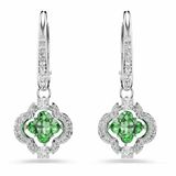 Swarovski Una Angelic Hangoorbellen, Gemengde Slijpsels, Groen, Rodium Verguld