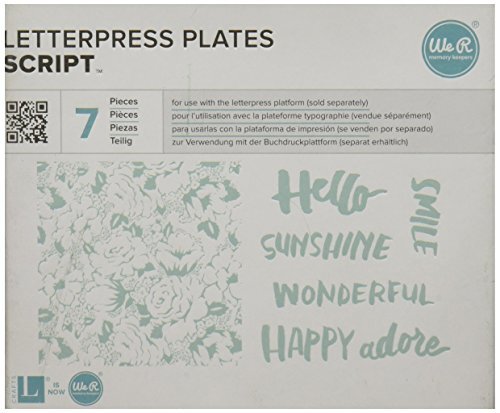 We R Memory Keepers Levensstijl Letterpress Plates-Script