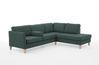Atlantic Home Collection Hoekbank Mailo, hoek rechts, groen, breedte x diepte x hoogte: 255 x 85/197 x 82 cm