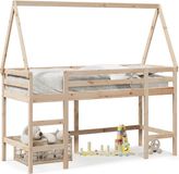 vidaXL Halfhoogslaper Grenenhout 80x200 cm Naturel