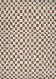 Surya Irina – Modern Scandinavisch tapijt met ruitpatroon – Ivoor/terracotta