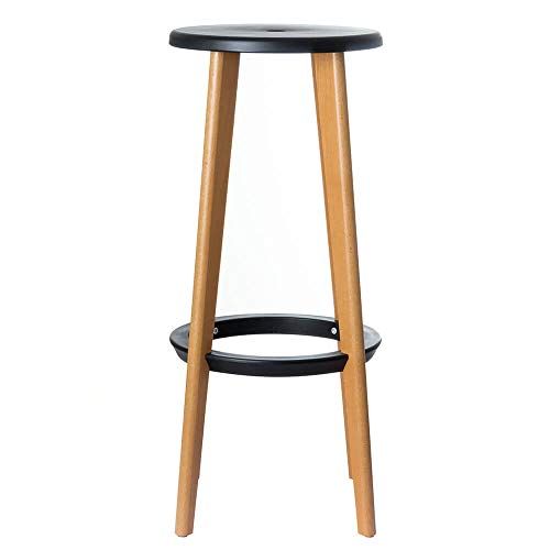 Paper Flow Barkruk Woody Zwart 2 stuks