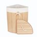 NUXIO Panier à linge d'angle ARCO, bambou, 60 l