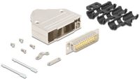 Delock Sub-D connector housing 25 pin metal including male connector and mounting material