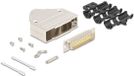 Delock Sub-D connector housing 25 pin metal including male connector and mounting material
