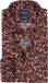 OLYMP Luxor modern fit overhemd - dobby - bordeaux rood dessin - Strijkvrij - Boordmaat: 43 (EU maat: XL)