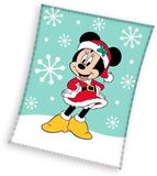Disney Mickey Minnie Mouse fleece deken kerst 130 x 160 cm - polyester